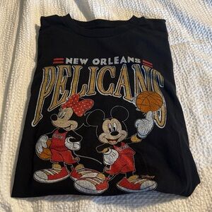 Disney Black and Red Mens T-Shirt - Mickey and Minnie Pelicans